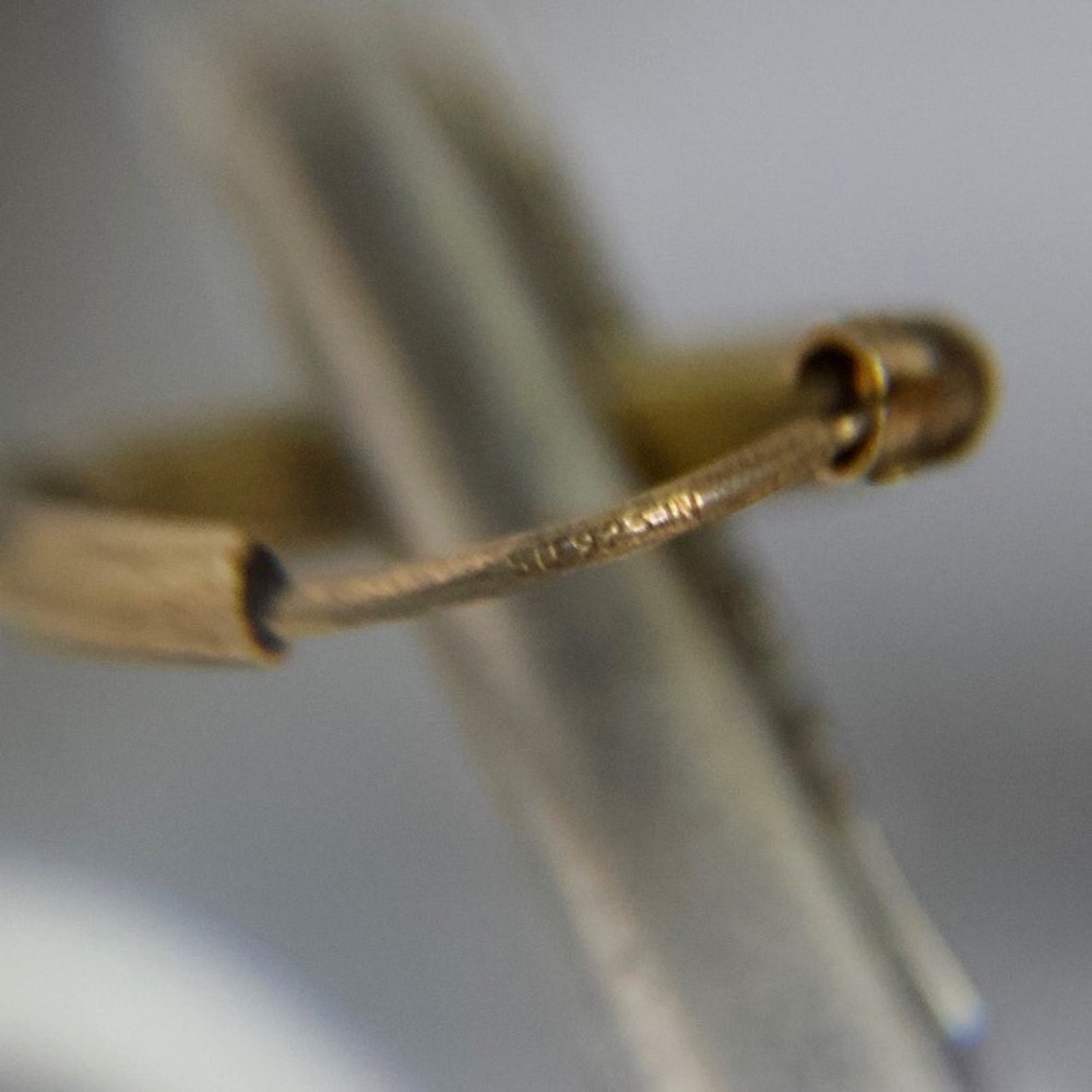 14k Gold Plated Sterling Silver Small Hoop Earrings Minimalist 0.5 Inch - Picture 7 of 8